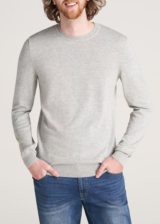 American-Tall-Men-Everyday-CrewNeck-Sweater-GreyMix-front