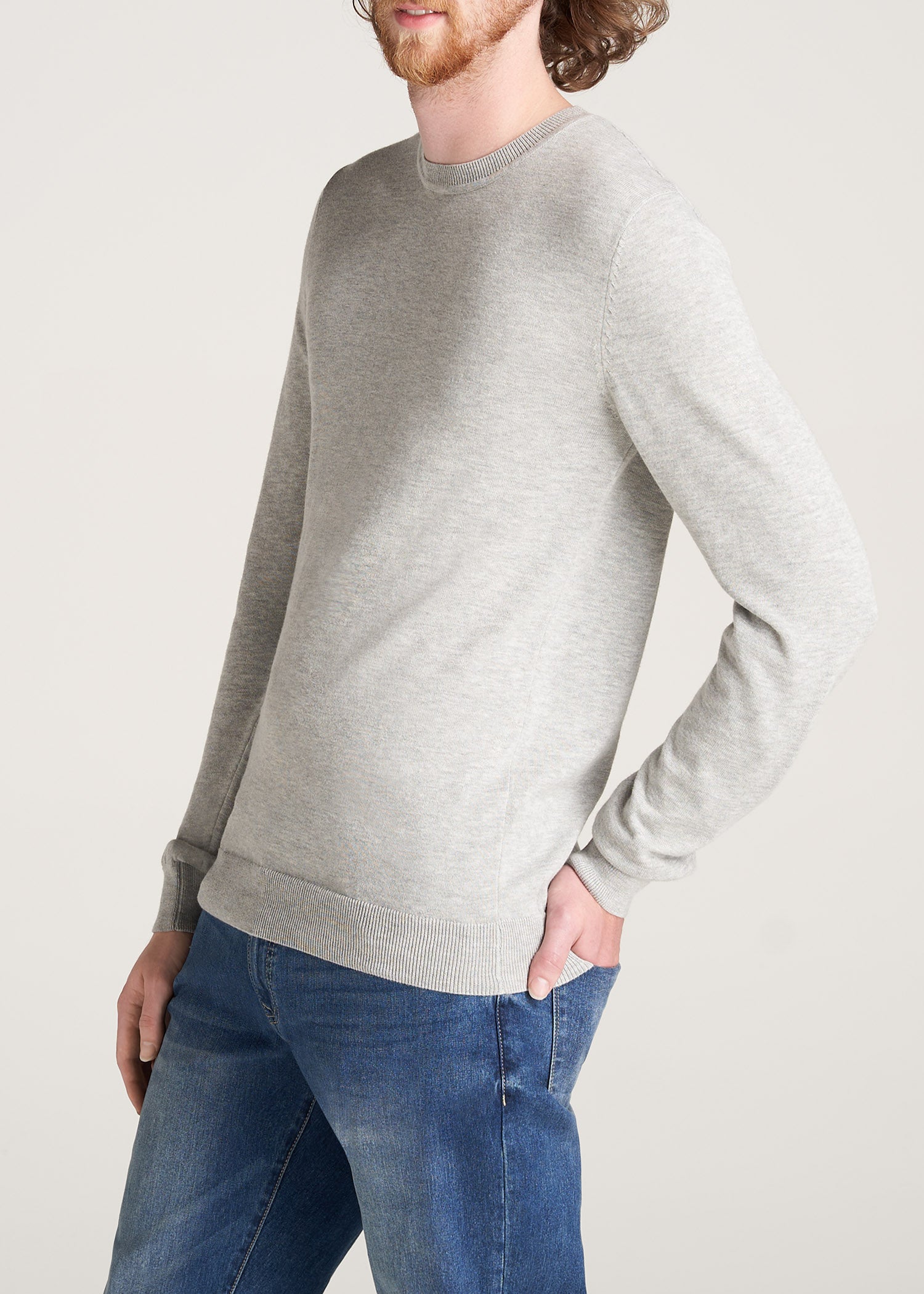 American-Tall-Men-Everyday-CrewNeck-Sweater-GreyMix-side