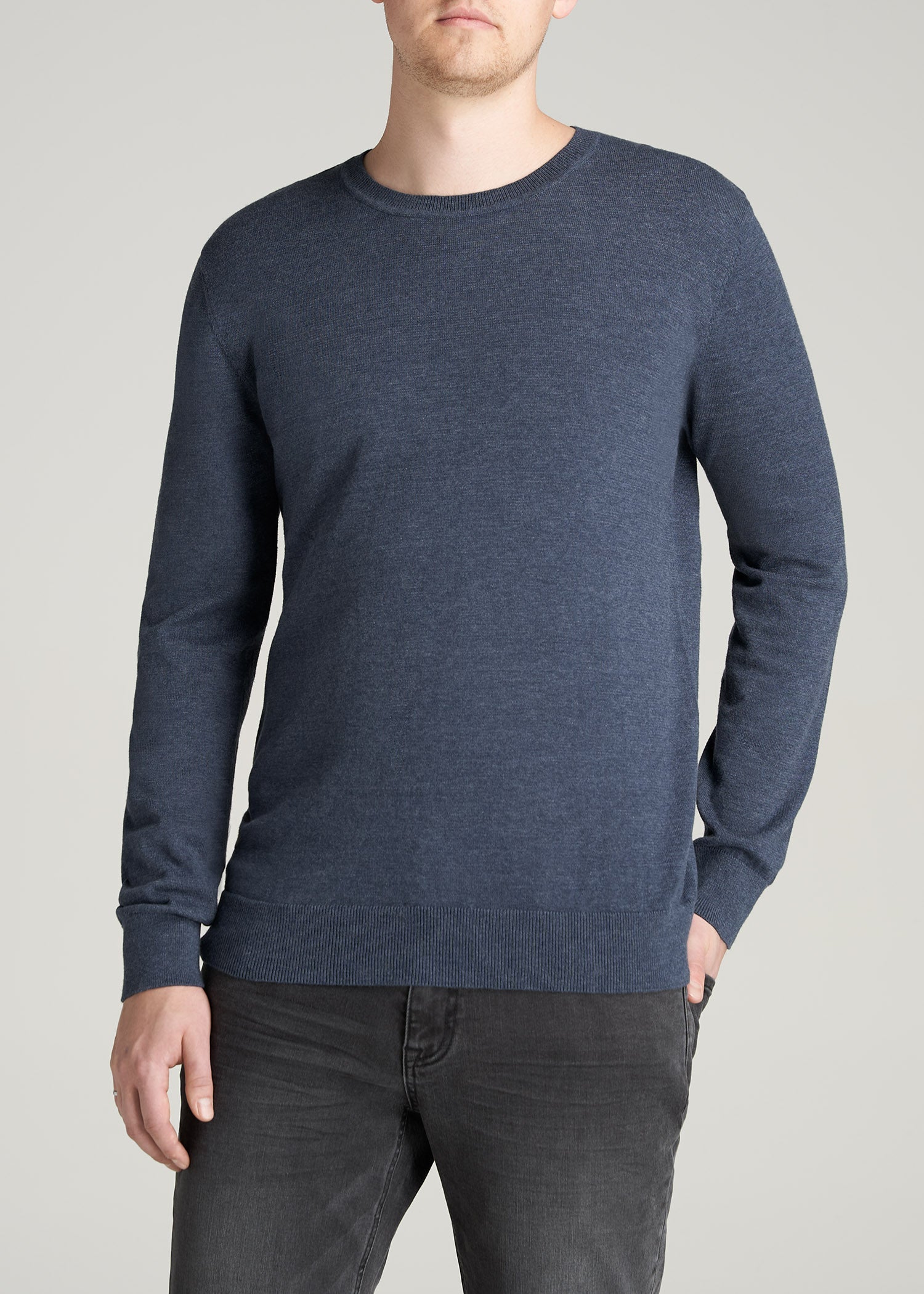    American-Tall-Men-Everyday-CrewNeck-Sweater-Navy-front