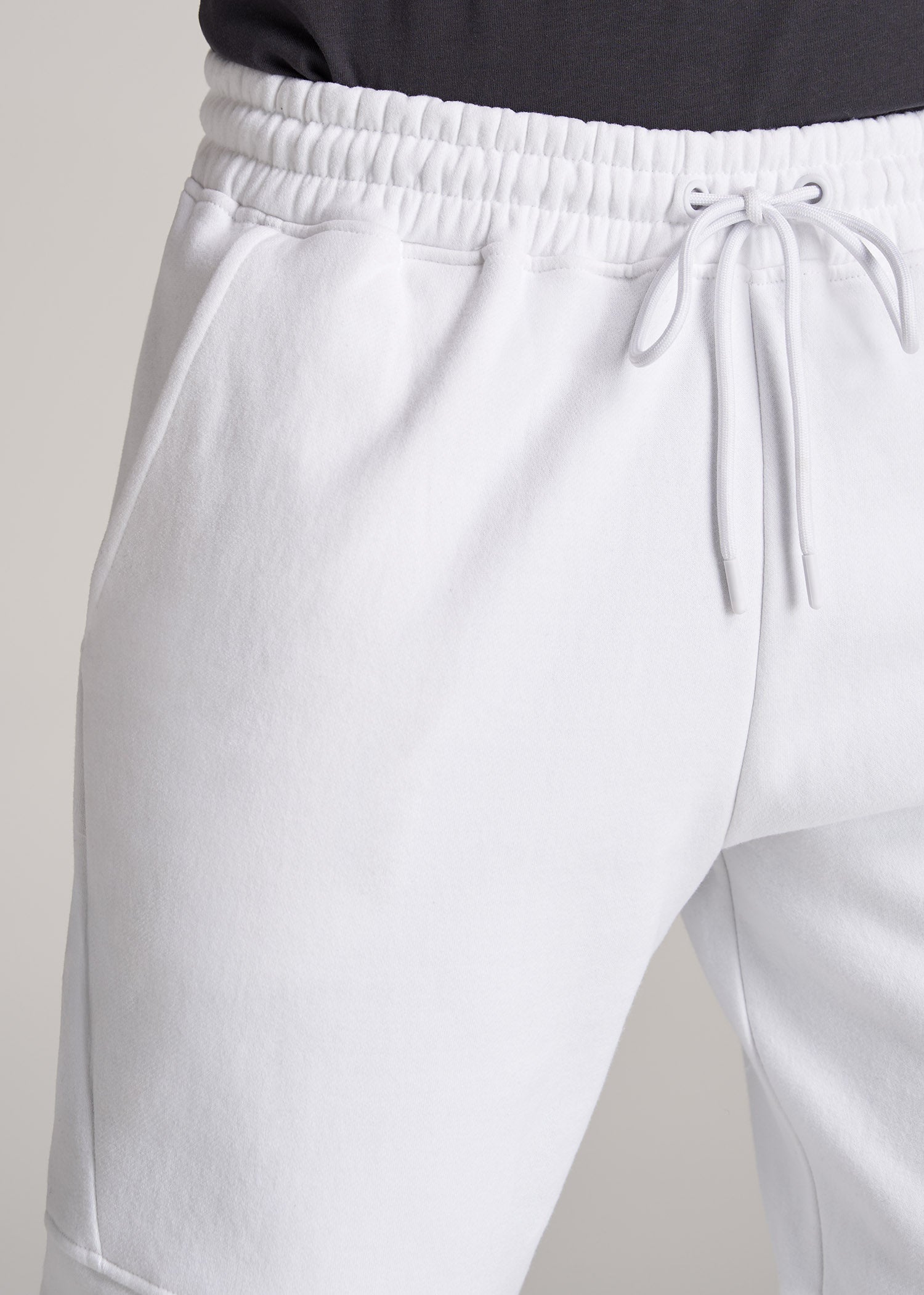 American-Tall-Men-FleeceJogger-BrightWhite-detail