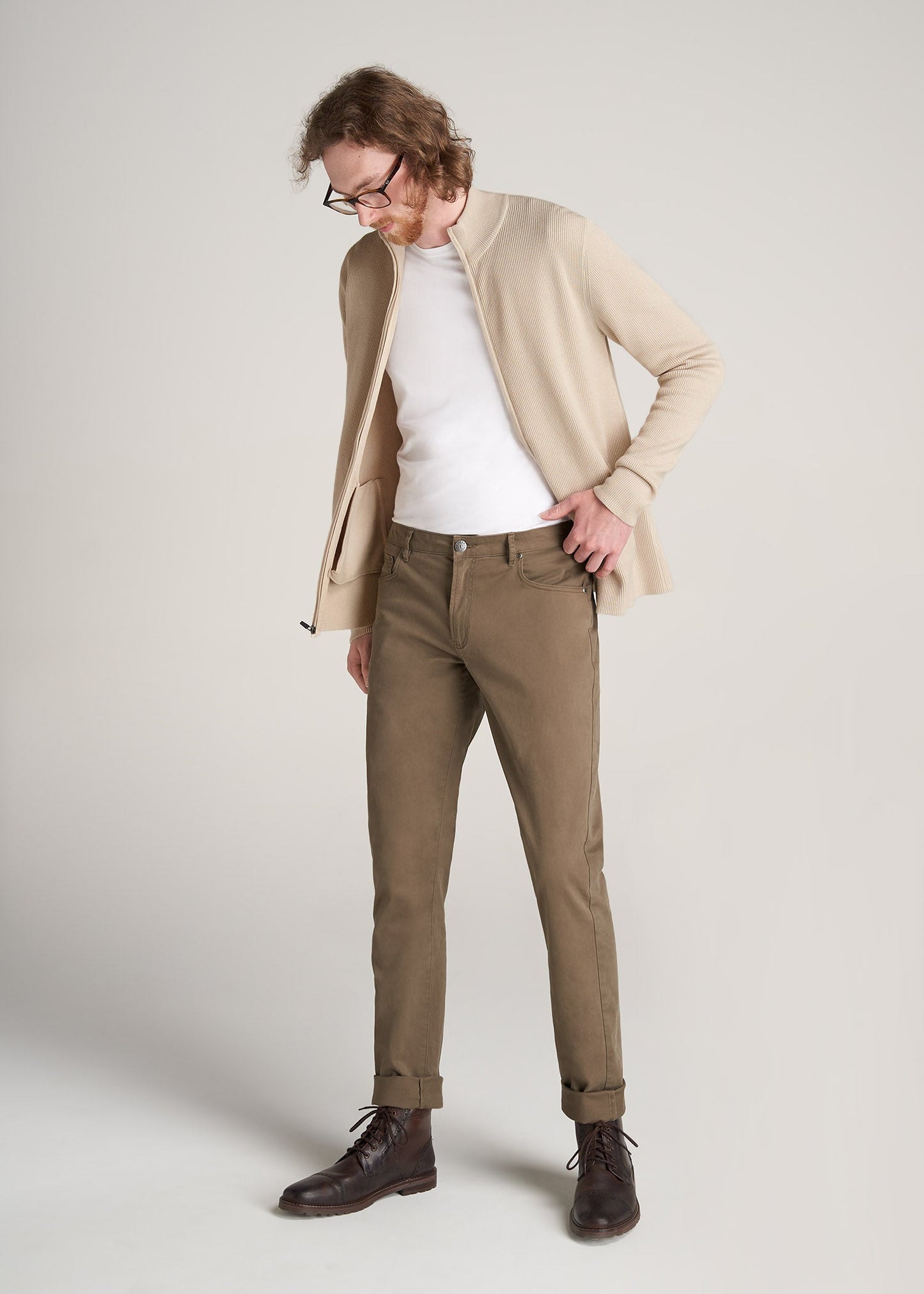American-Tall-Men-FullZip-Sweater-BeigeMix-full