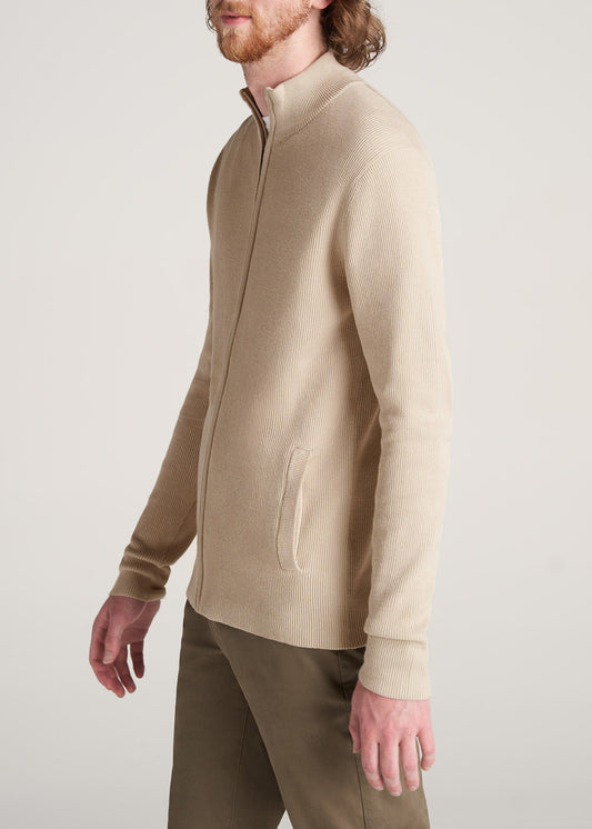 American-Tall-Men-FullZip-Sweater-BeigeMix-side
