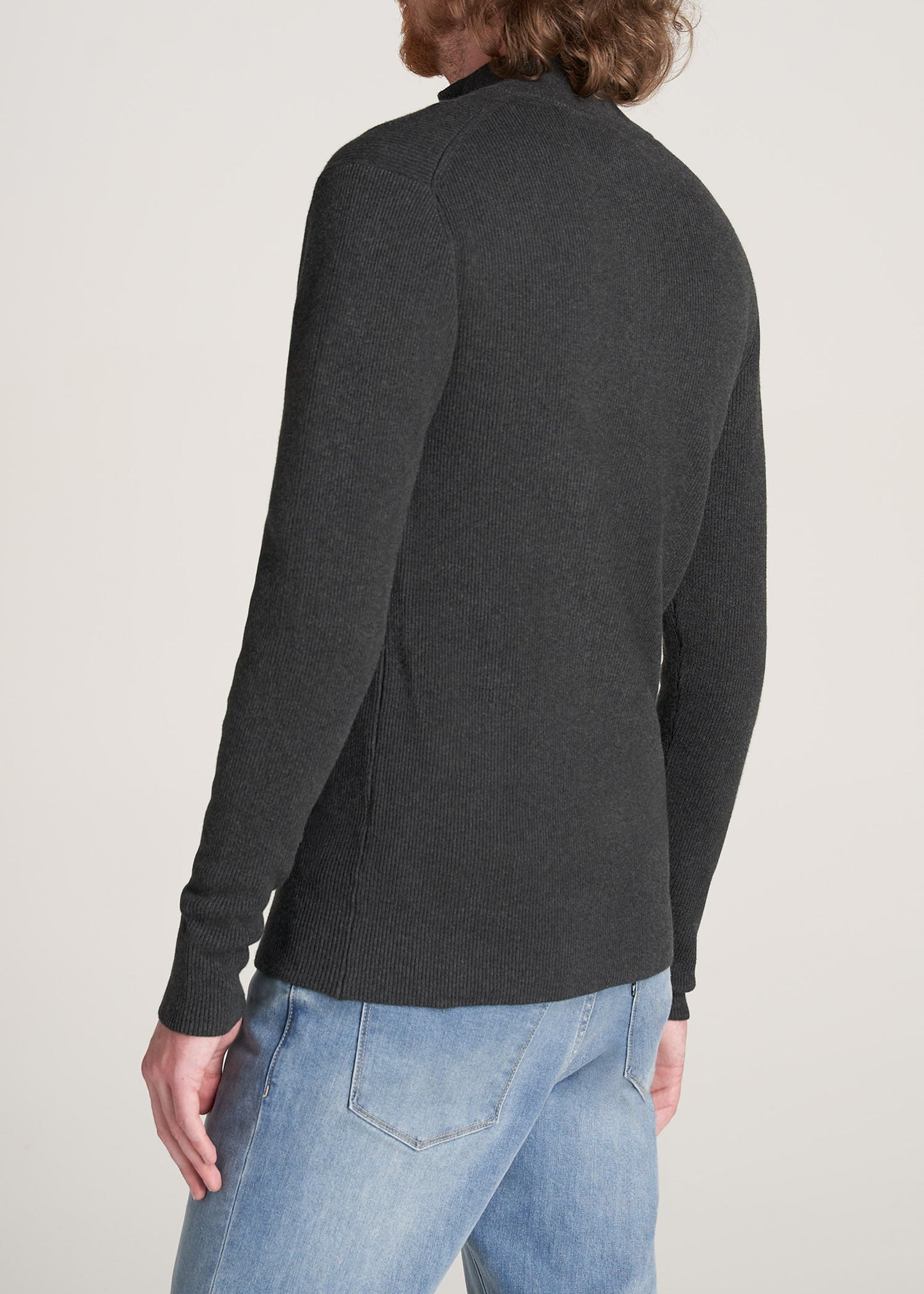 American-Tall-Men-FullZip-Sweater-CharcoalMix-back