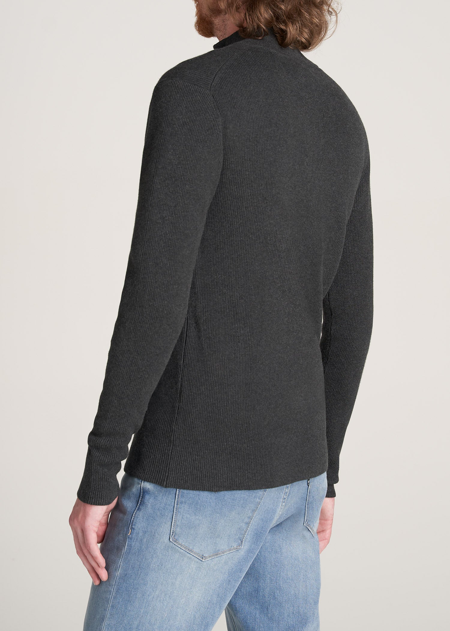 American-Tall-Men-FullZip-Sweater-CharcoalMix-back