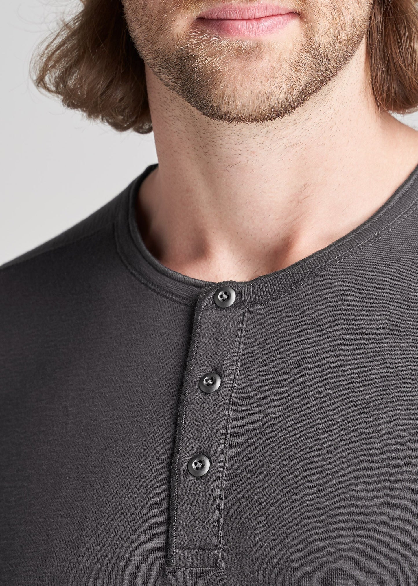 American-Tall-Men-Heavy-LongSleeve-Slub-Henley-Charcoal-detail