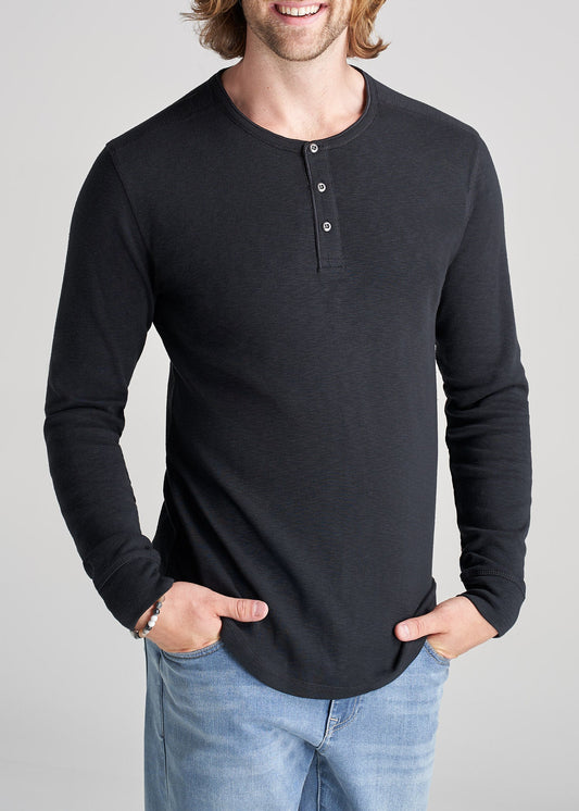 American-Tall-Men-Heavy-Longsleeve-Slub-Henley-Black-front
