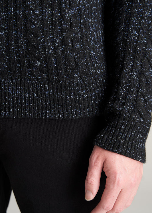 American-Tall-Men-HeavyCable-PulloverSweater-BlackNavy-detail
