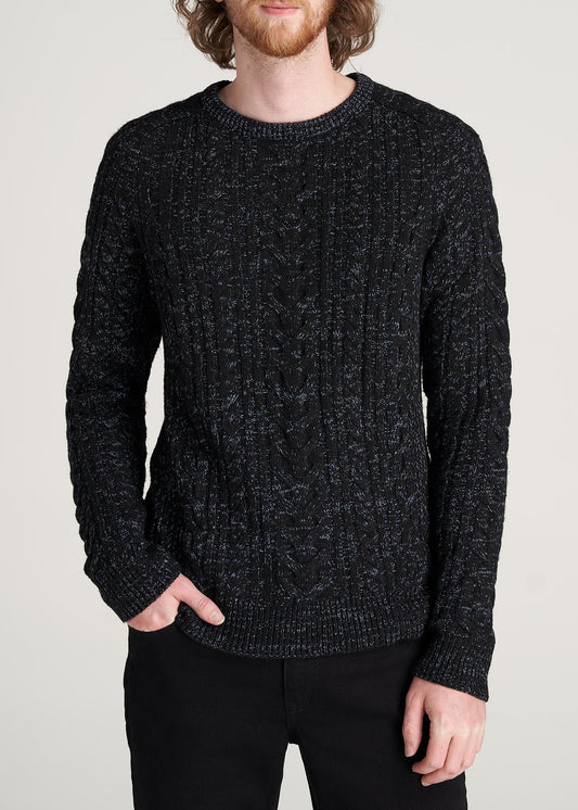 American-Tall-Men-HeavyCable-PulloverSweater-BlackNavy-front