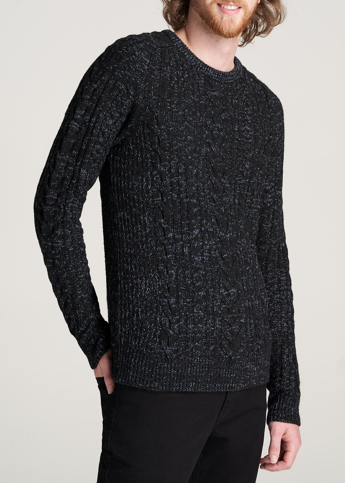 American-Tall-Men-HeavyCable-PulloverSweater-BlackNavy-side