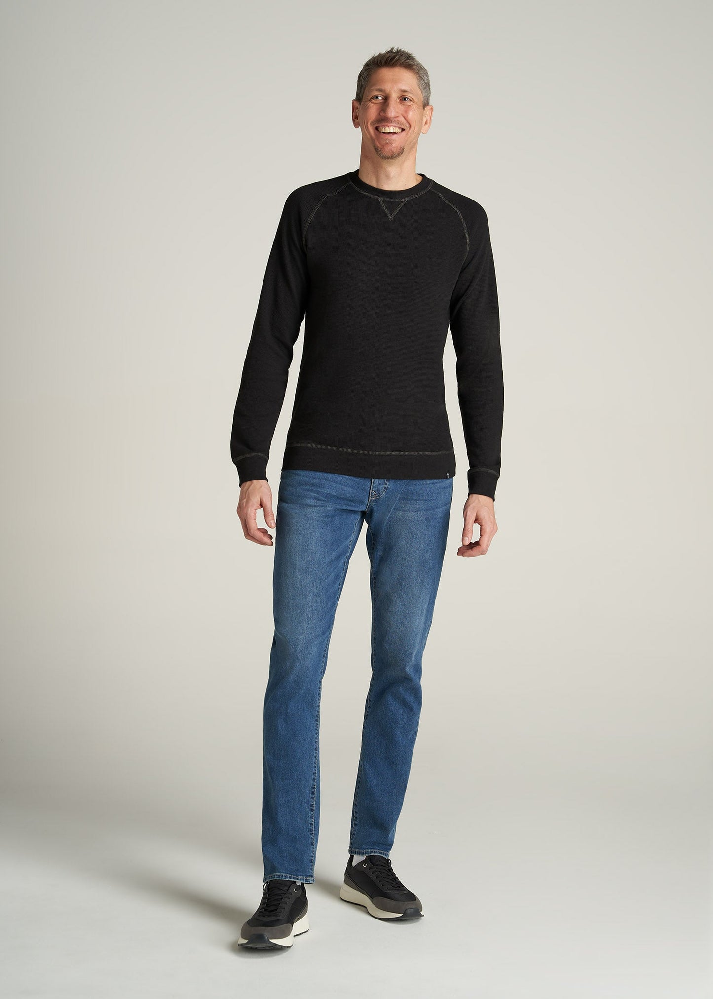    American-Tall-Men-HeavyThermal-Raglan-LongSleeve-Black-full
