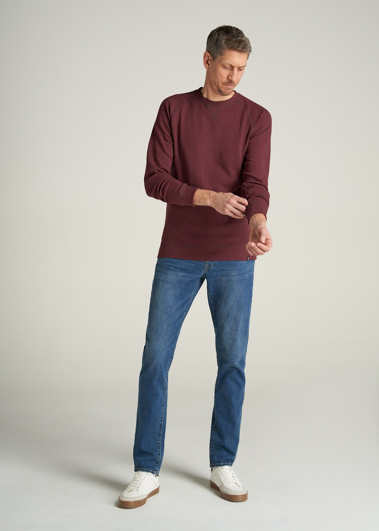    American-Tall-Men-HeavyThermal-Raglan-LongSleeve-GarnetRed-full
