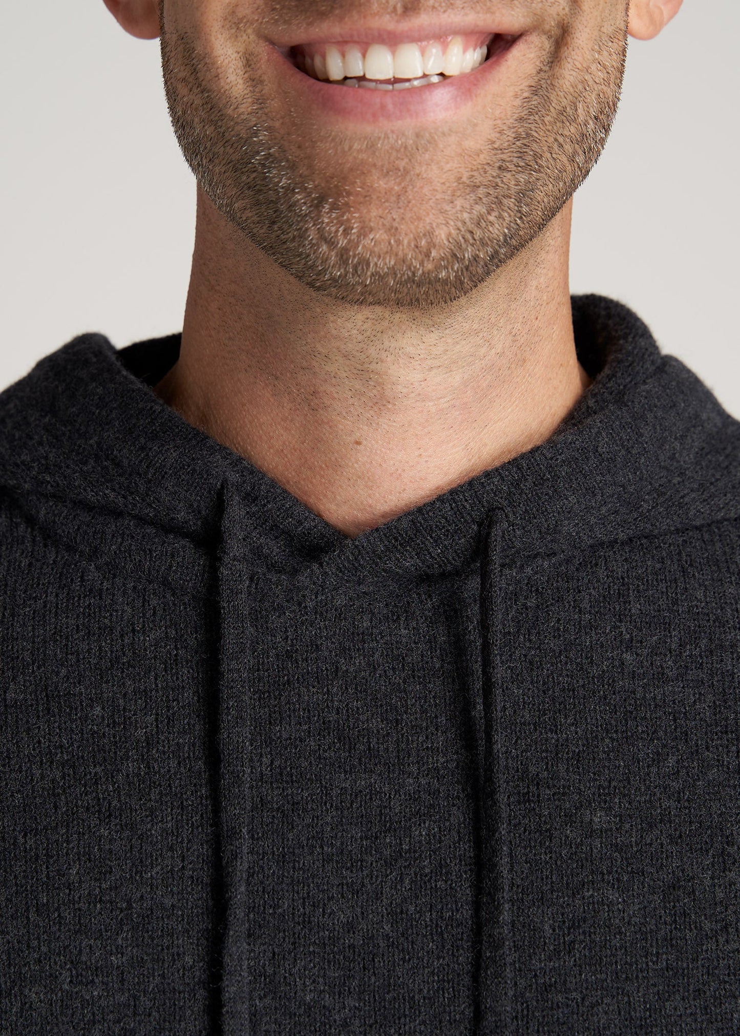 American-Tall-Men-Hooded-Sweater-Merino-CharcoalMix-detail
