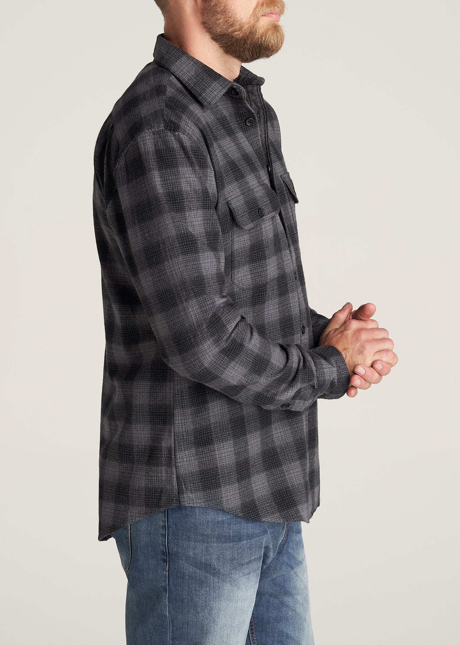     American-Tall-Men-LJ-ArmyPlaid-ArmyPlaidBlackFlintGrey-side