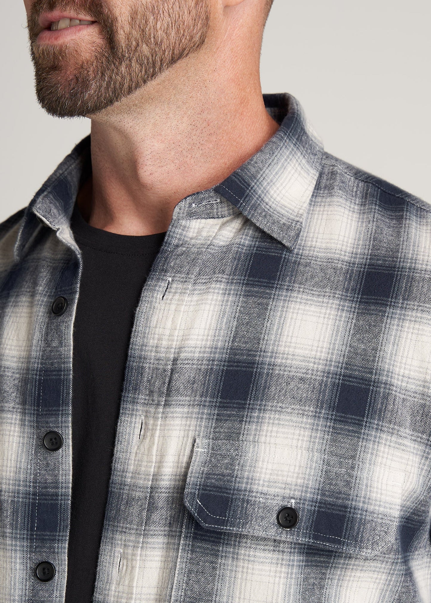     American-Tall-Men-LJ-ArmyPlaid-WeatheredNavyEcruPlaid-detail