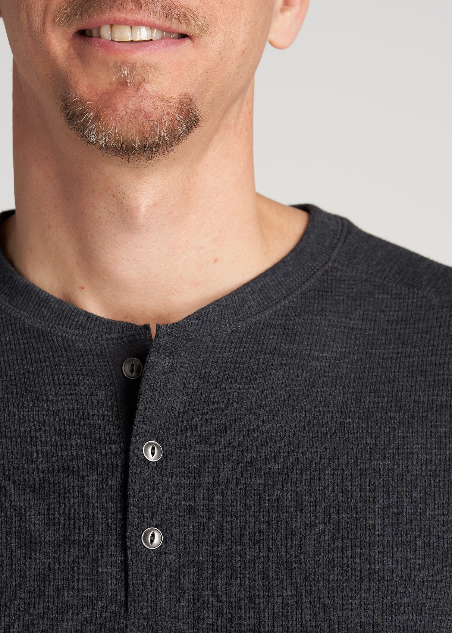    American-Tall-Men-LJ-HeavyWaffle-LongSleeve-CoalMix-detail