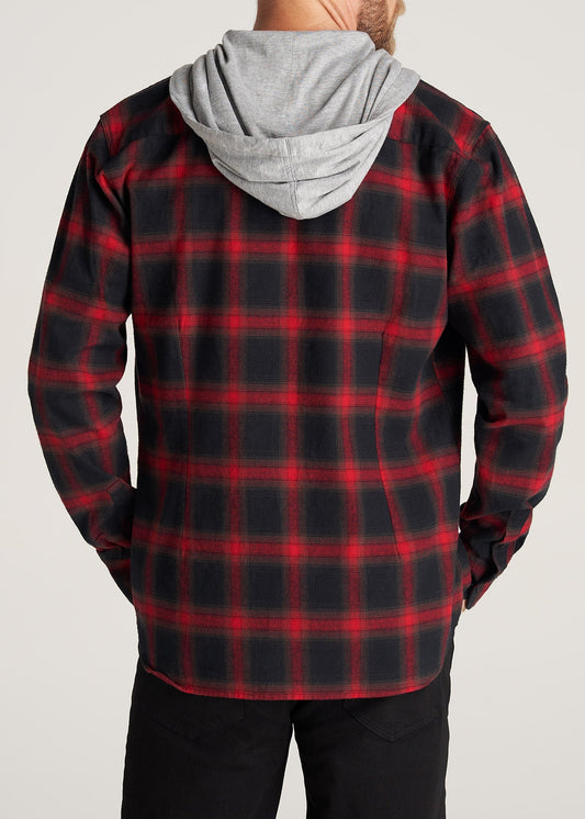    American-Tall-Men-LJ-Hooded-FlannelShirt-BlackRedPlaid-back