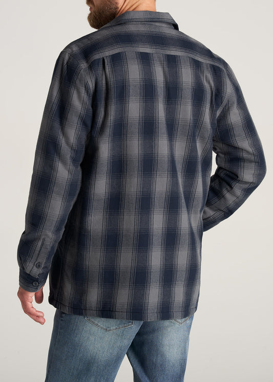    American-Tall-Men-LJ-Sherpa-Lined-WorkJacket-MidnightNavyMediumGreyPlaid-back
