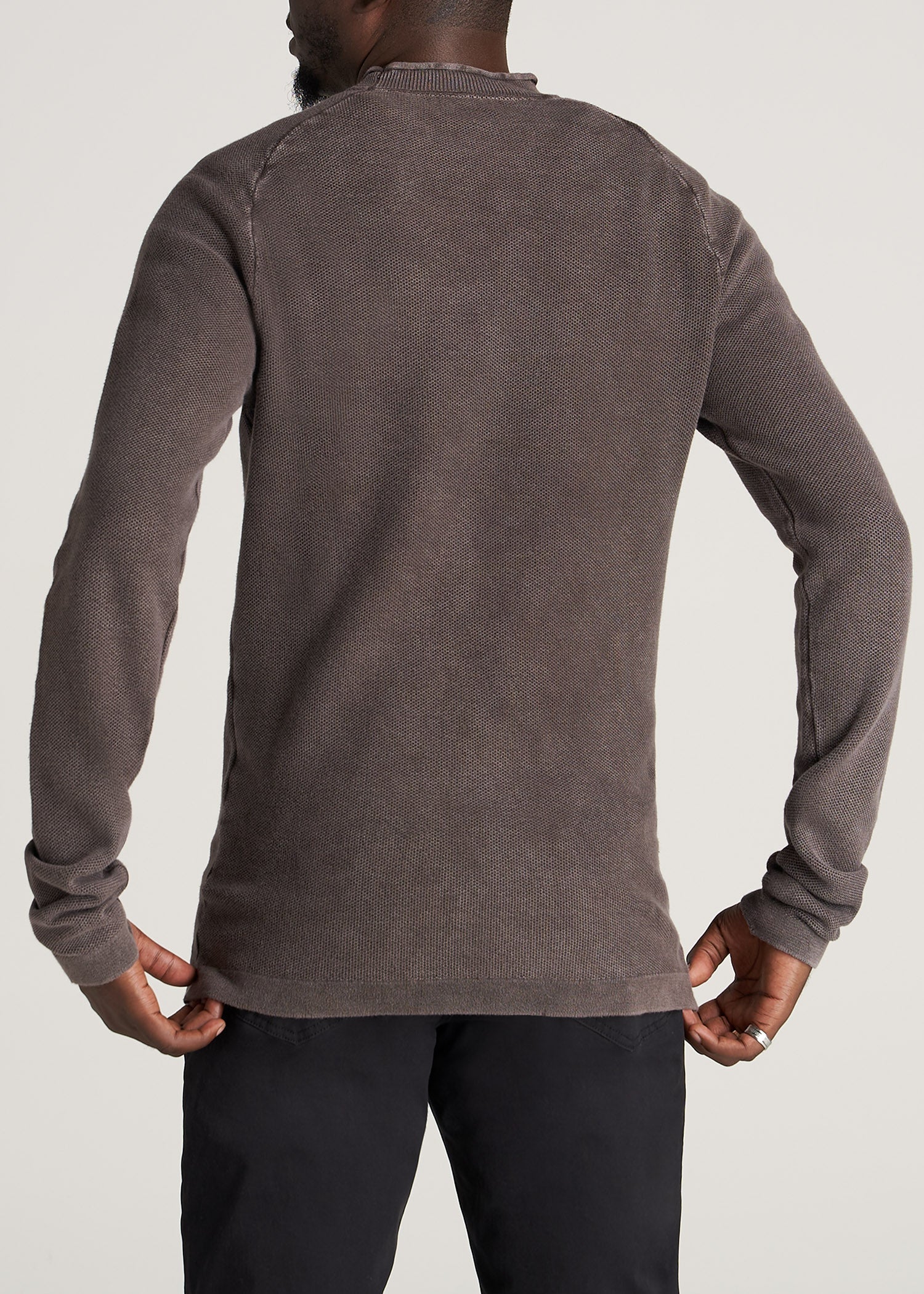 American-Tall-Men-Mens-AcidWash-Sweater-CharcoalMix-back