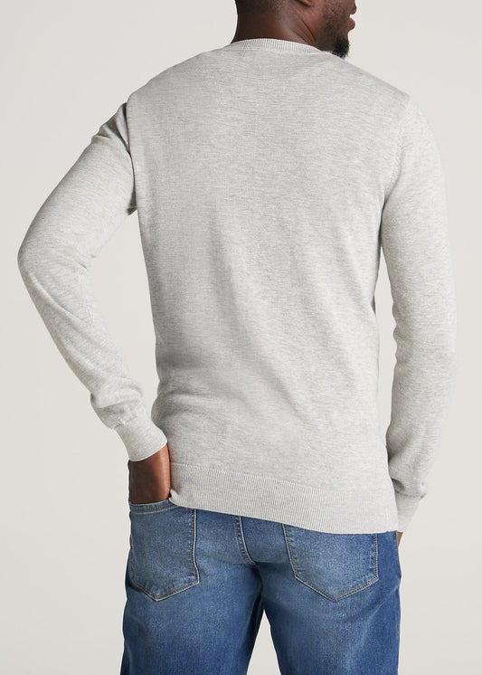 American-Tall-Men-Mens-EveryDay-VNeck-Sweater-GreyMix-back