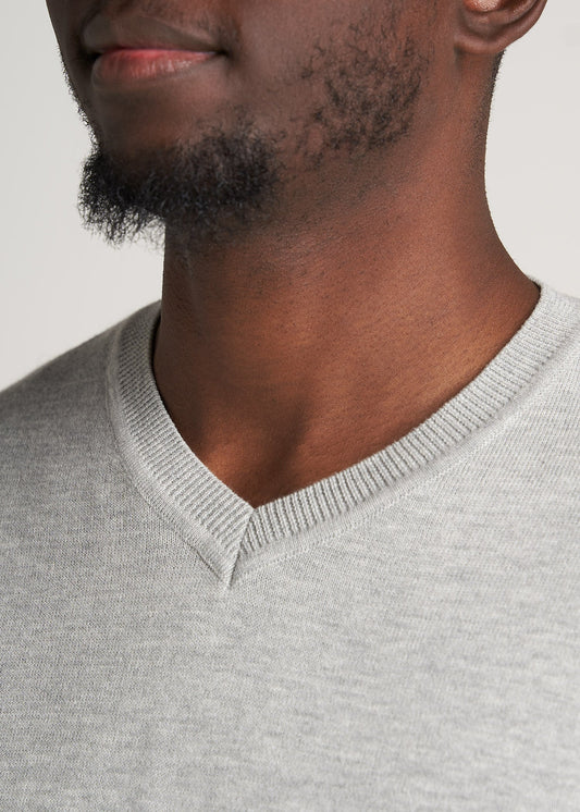 American-Tall-Men-Mens-EveryDay-VNeck-Sweater-GreyMix-detail