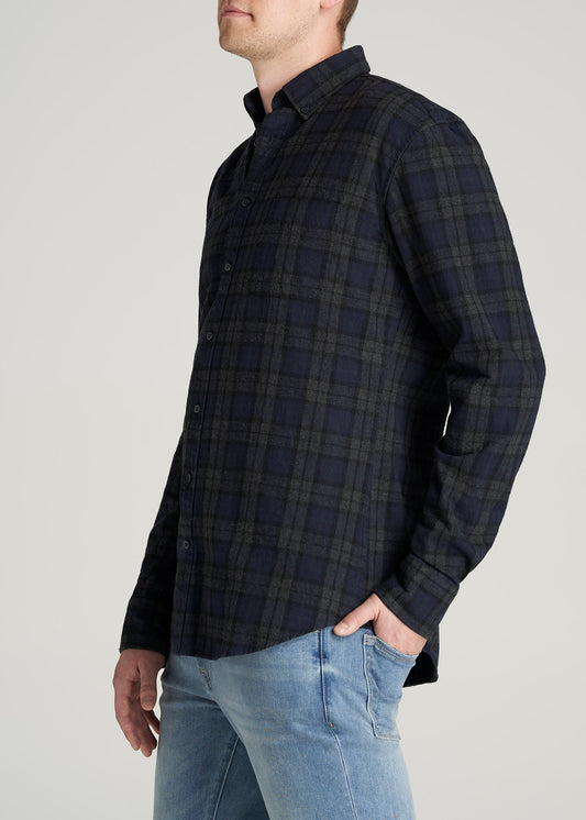    American-Tall-Men-Nelson-ButtonDown-Shirt-CharcoalMelangeNavyPlaid-side