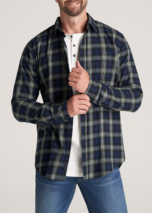     American-Tall-Men-Nelson-ButtonDown-Shirt-Navy-green-front