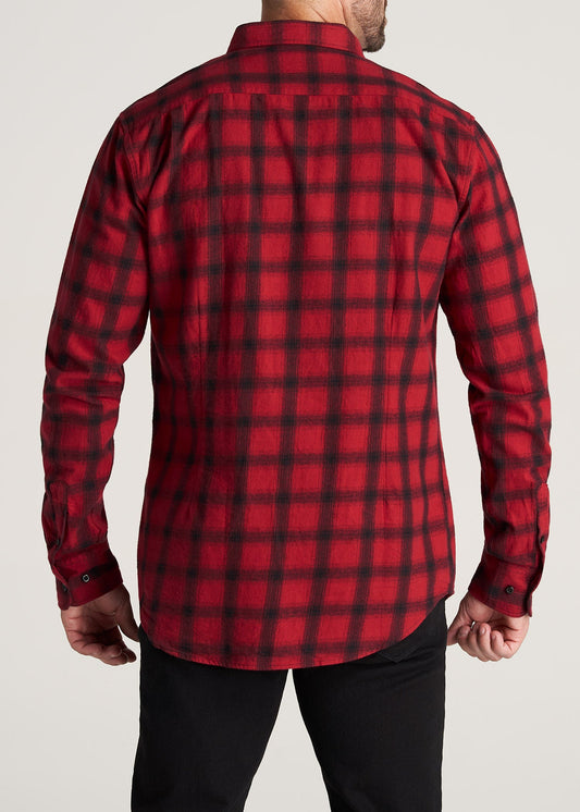   American-Tall-Men-Nelson-ButtonDown-Shirt-RedBlackPlaid-back