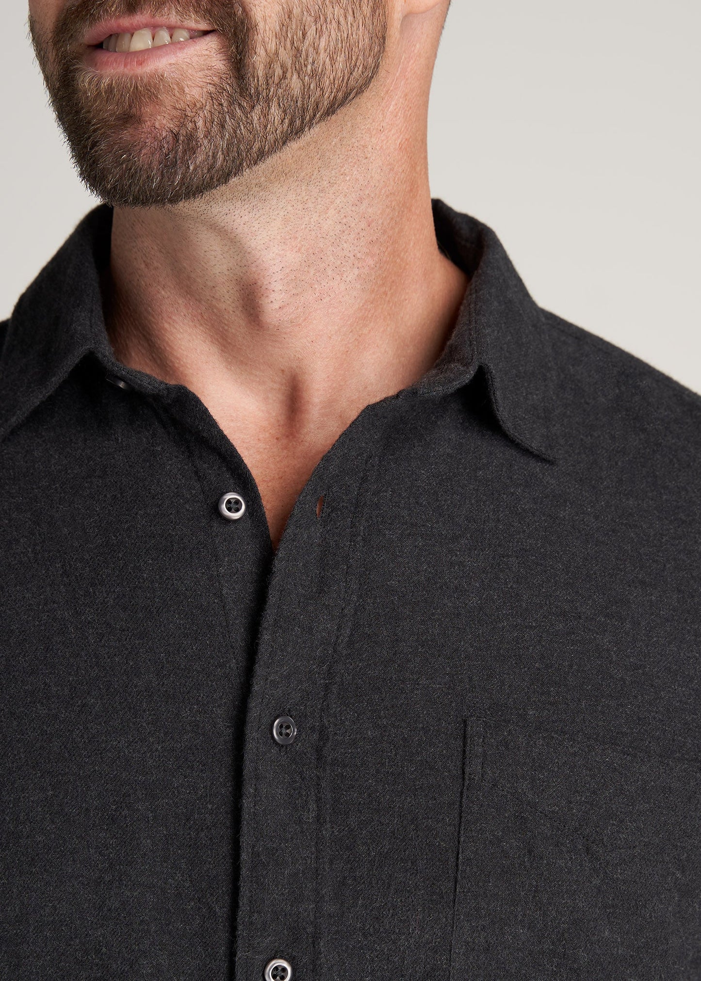         American-Tall-Men-Nelson-Flannel-CharcoalMix-detail