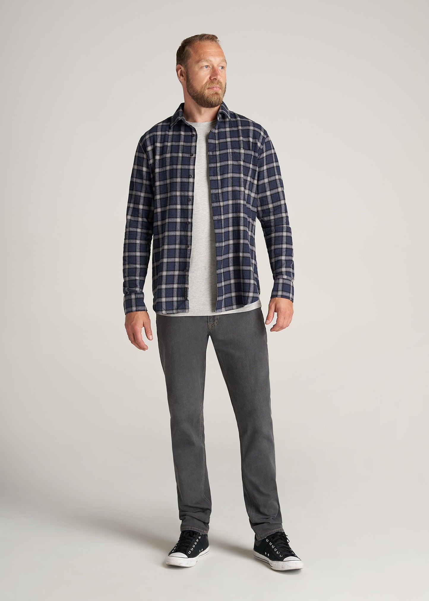    American-Tall-Men-Nelson-Flannel-GreyNavy-full
