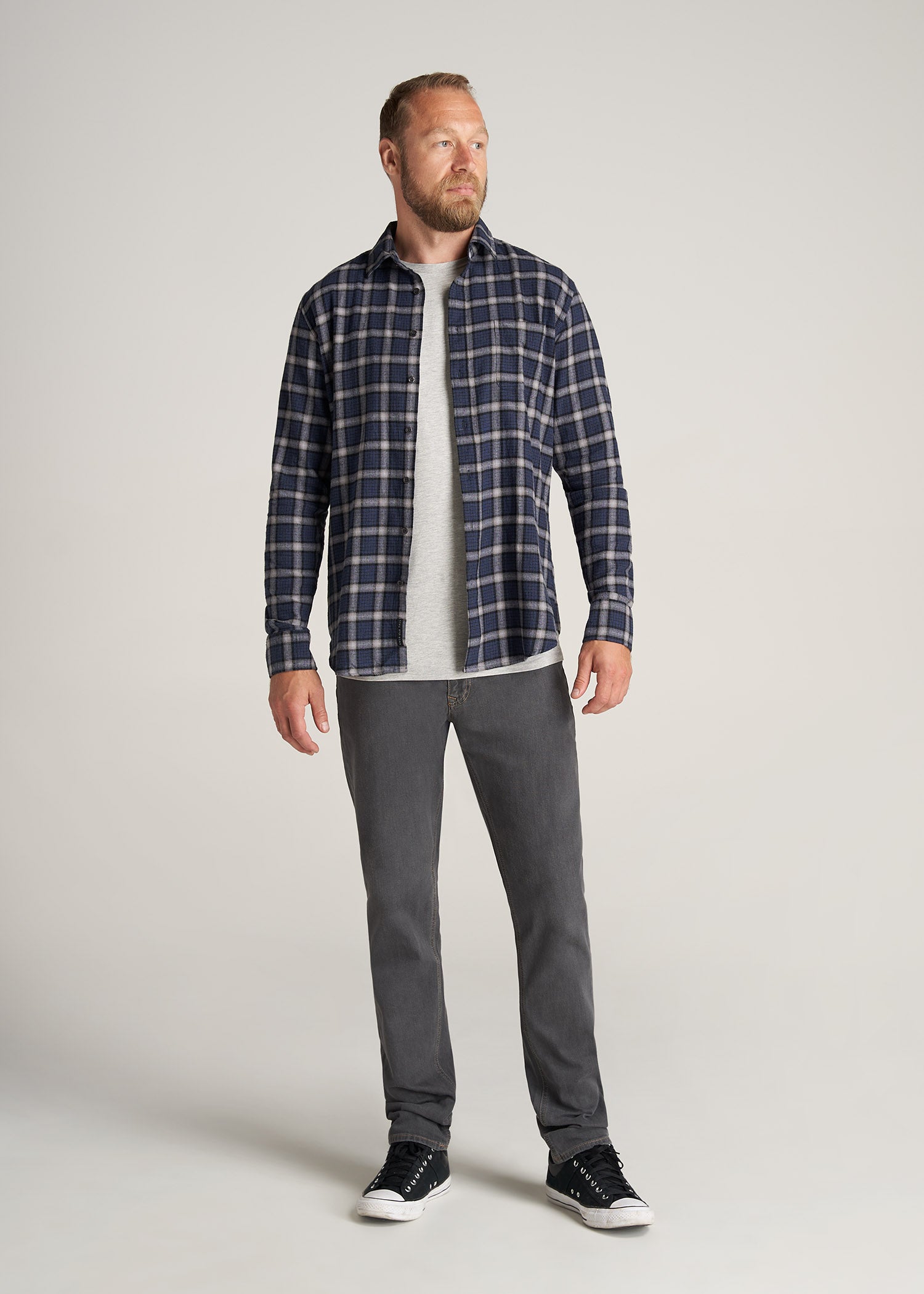    American-Tall-Men-Nelson-Flannel-GreyNavy-full