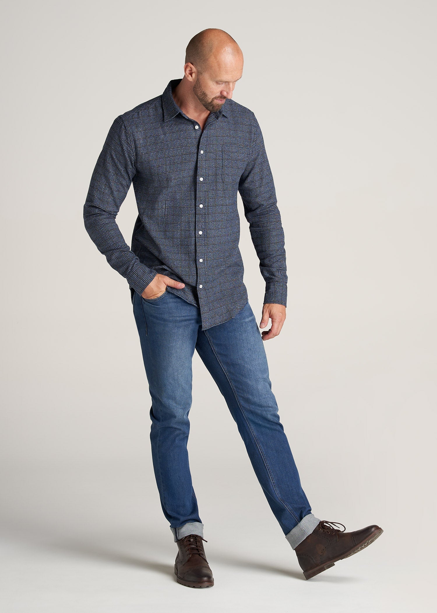   American-Tall-Men-Nelson-Flannel-NavyWhite-full