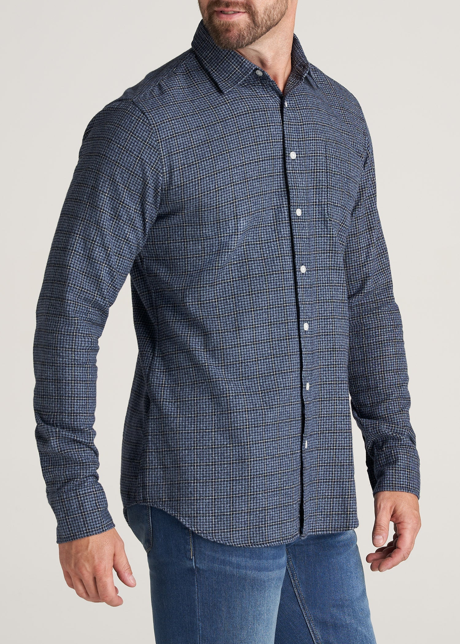    American-Tall-Men-Nelson-Flannel-NavyWhite-side