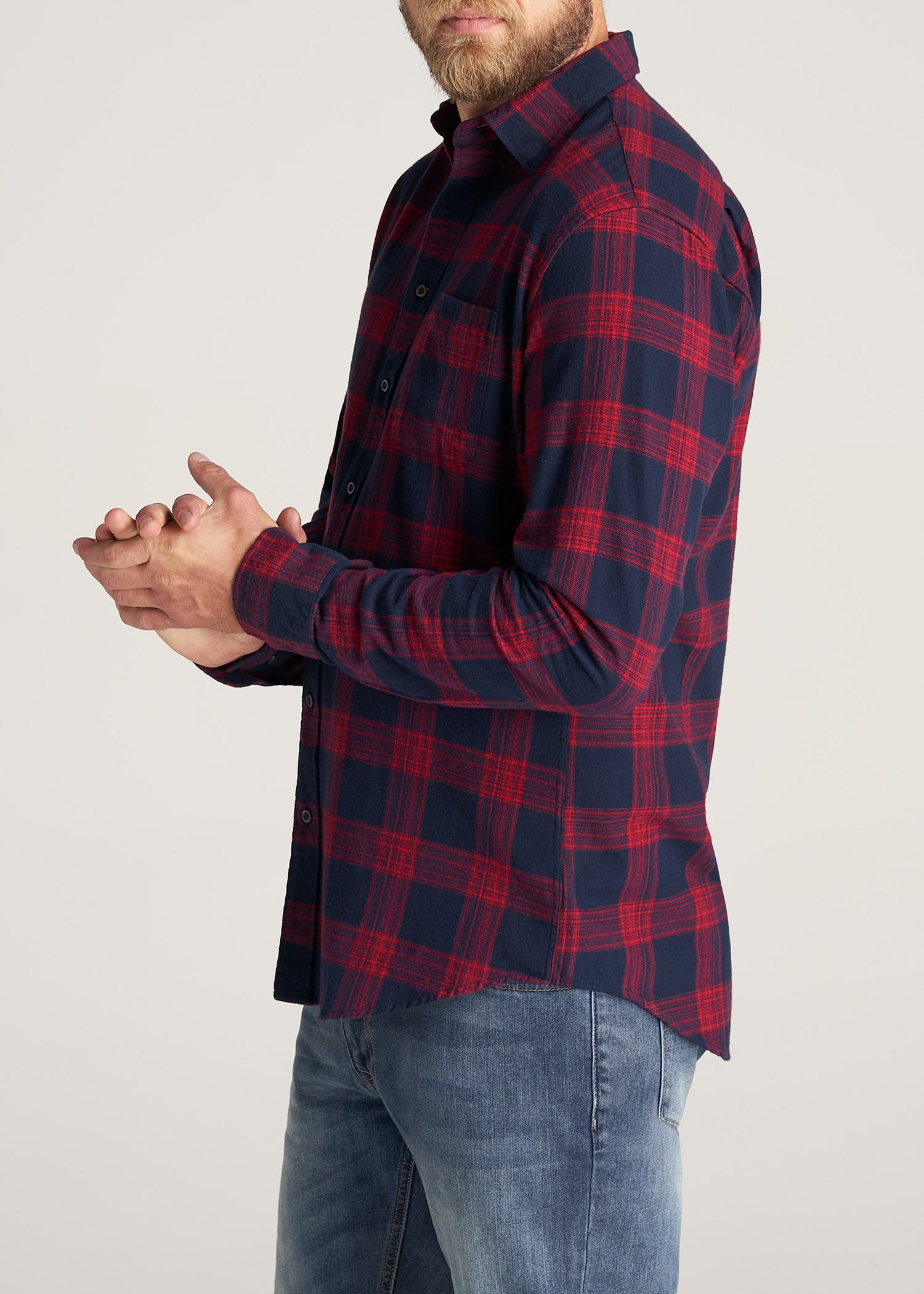    American-Tall-Men-Nelson-Flannel-RedNavy-side