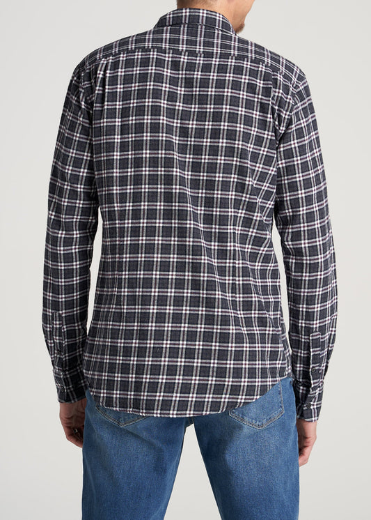    American-Tall-Men-Nelson-FlannelShirt-MaroonGreyPlaid-back