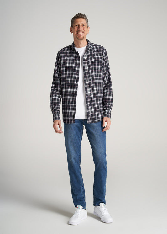    American-Tall-Men-Nelson-FlannelShirt-MaroonGreyPlaid-full