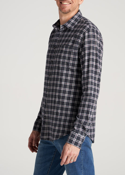    American-Tall-Men-Nelson-FlannelShirt-MaroonGreyPlaid-side