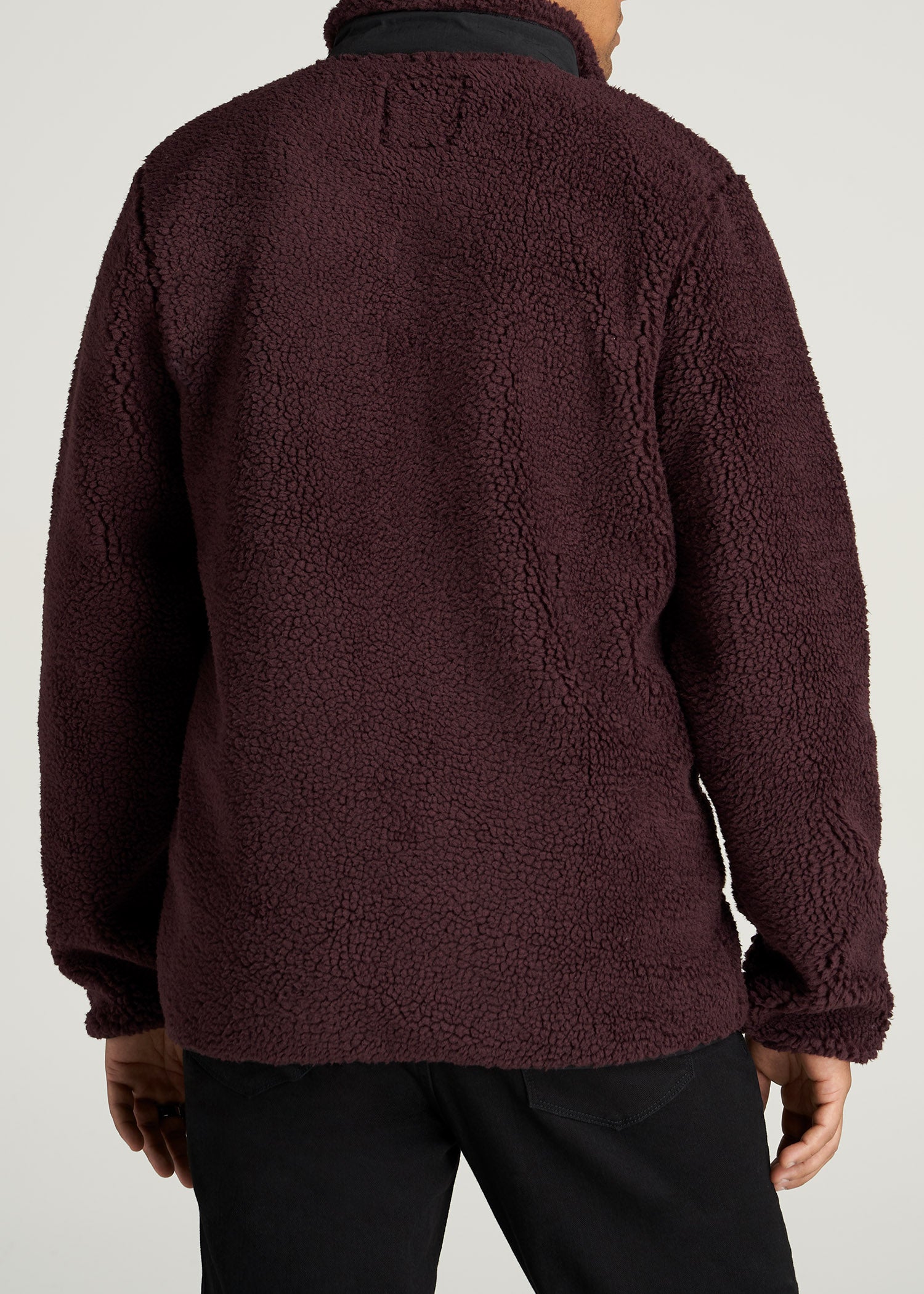    American-Tall-Men-PolarFleece-ZipUp-Jacket-RumRaisin-back