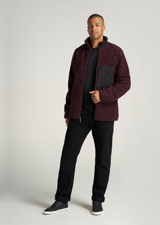    American-Tall-Men-PolarFleece-ZipUp-Jacket-RumRaisin-full