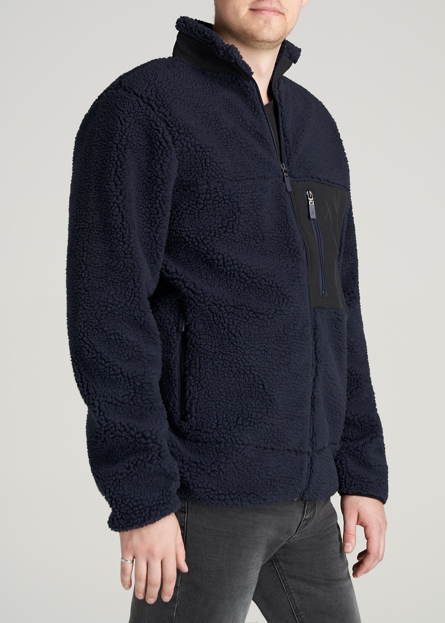    American-Tall-Men-PolarFleece-ZipUp-Jacket-TwilightBlue-side