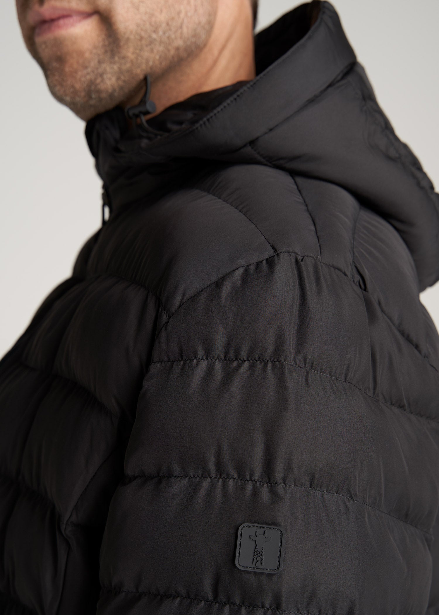 American-Tall-Men-PufferJacket-Black-detail