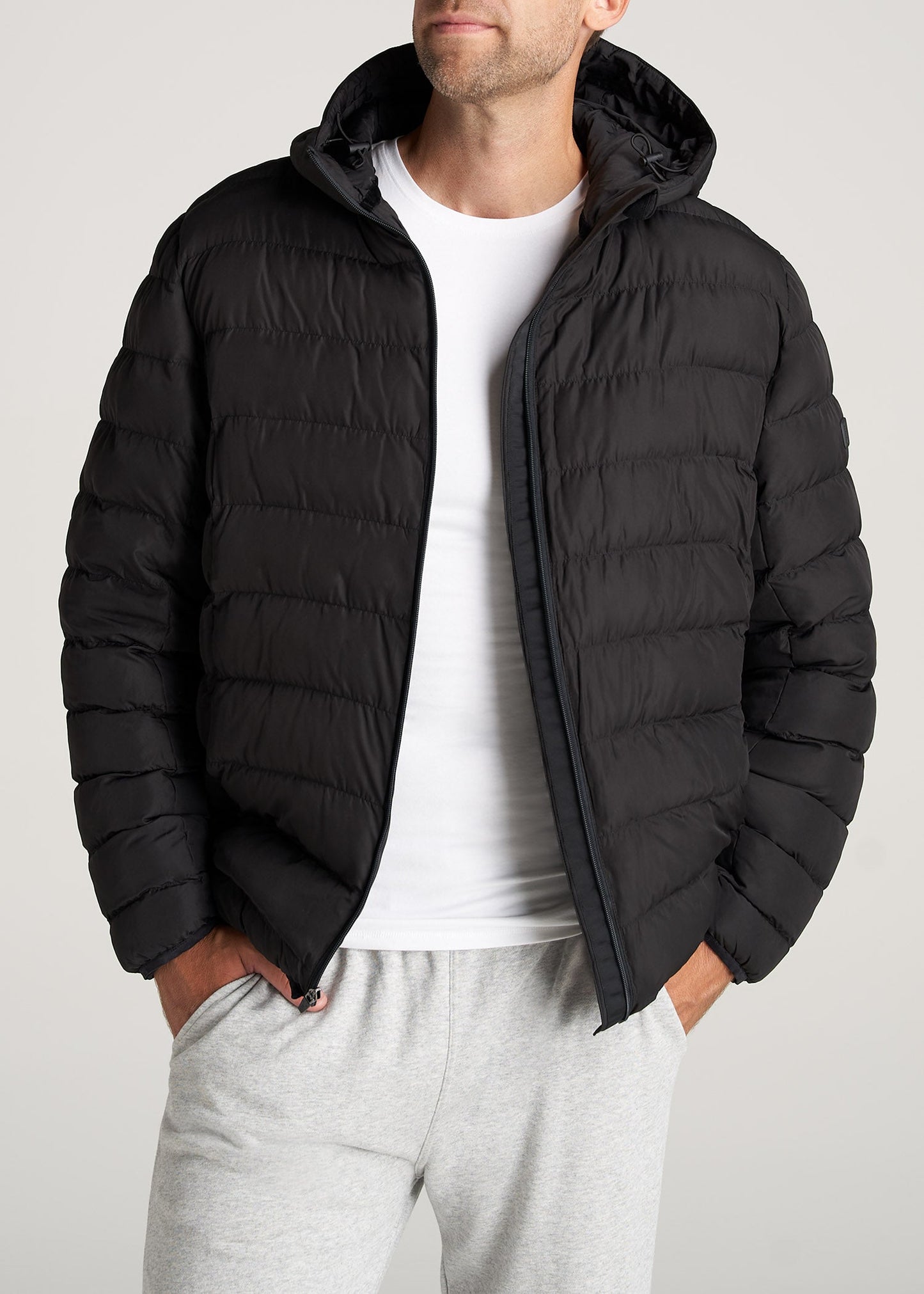 American-Tall-Men-PufferJacket-Black-front