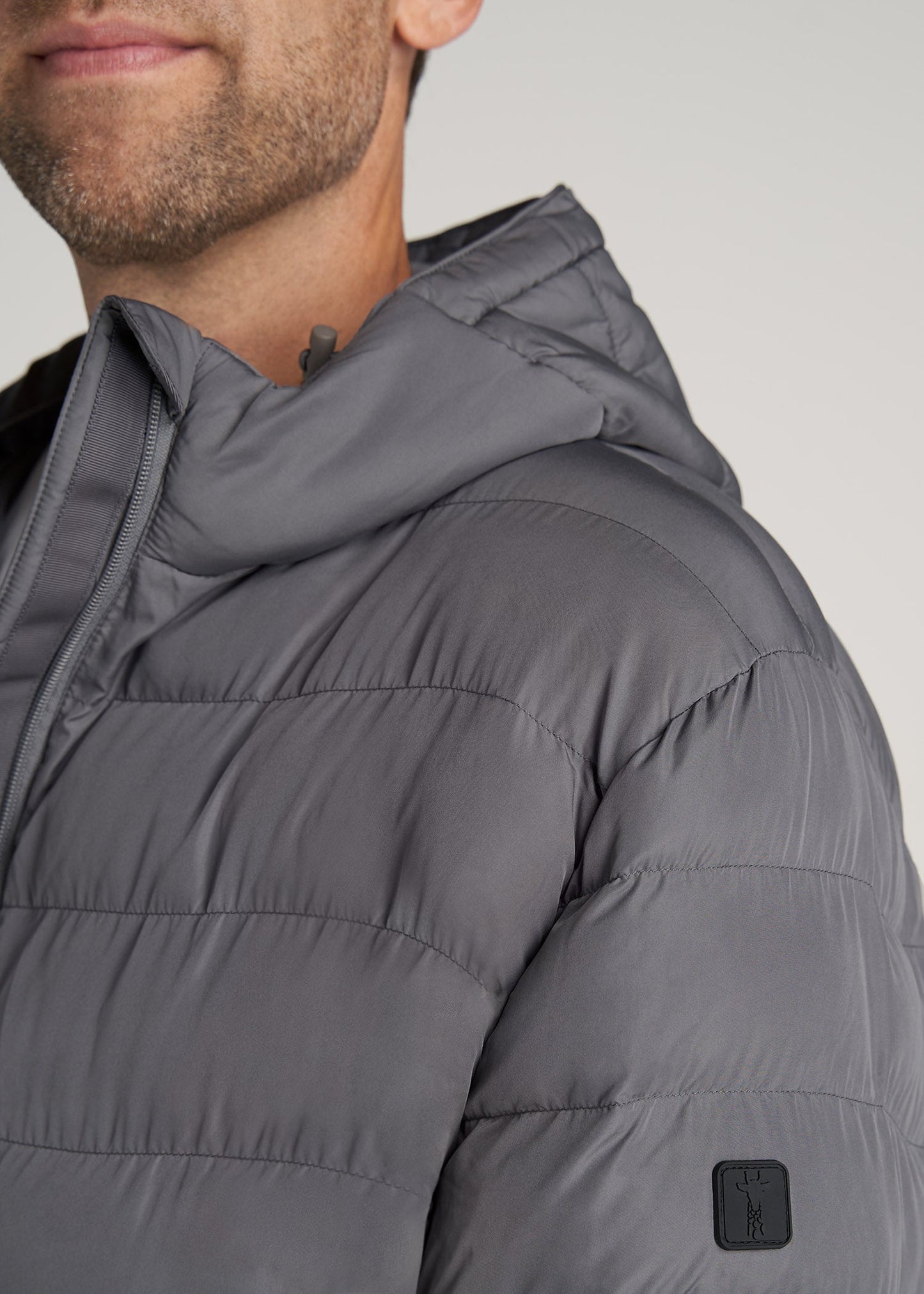 American-Tall-Men-PufferJacket-Charcoal-detail