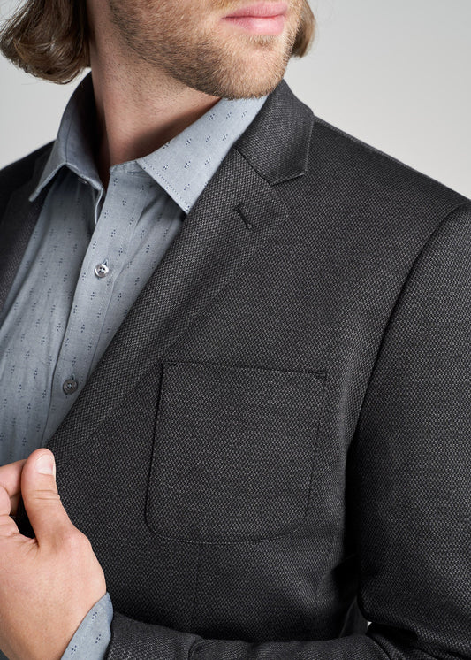 American-Tall-Men-Tall-Blazer-BlackSilverMix-detail