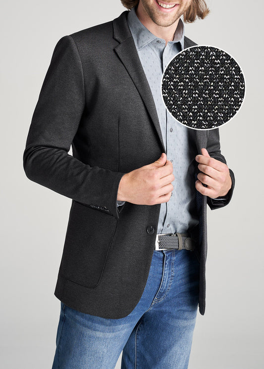 American-Tall-Men-Tall-Blazer-BlackSilverMix-front