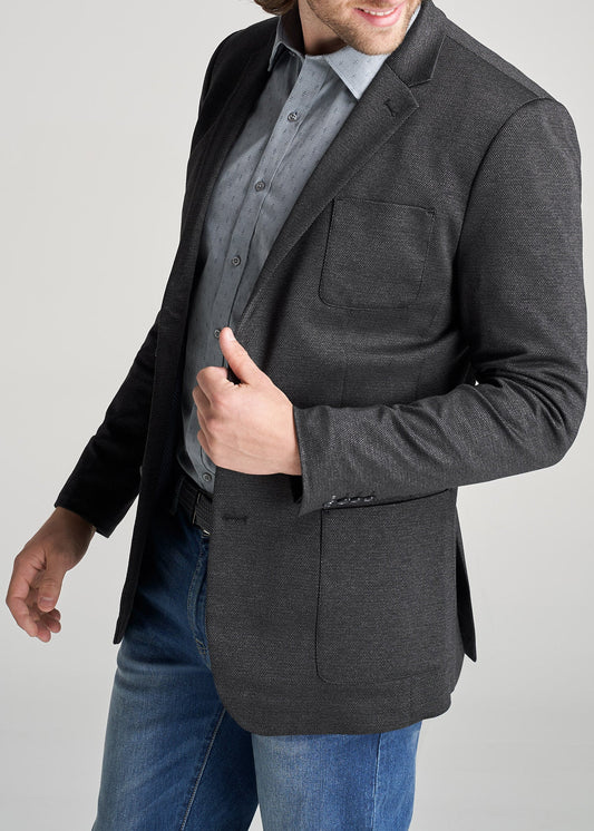 American-Tall-Men-Tall-Blazer-BlackSilverMix-side