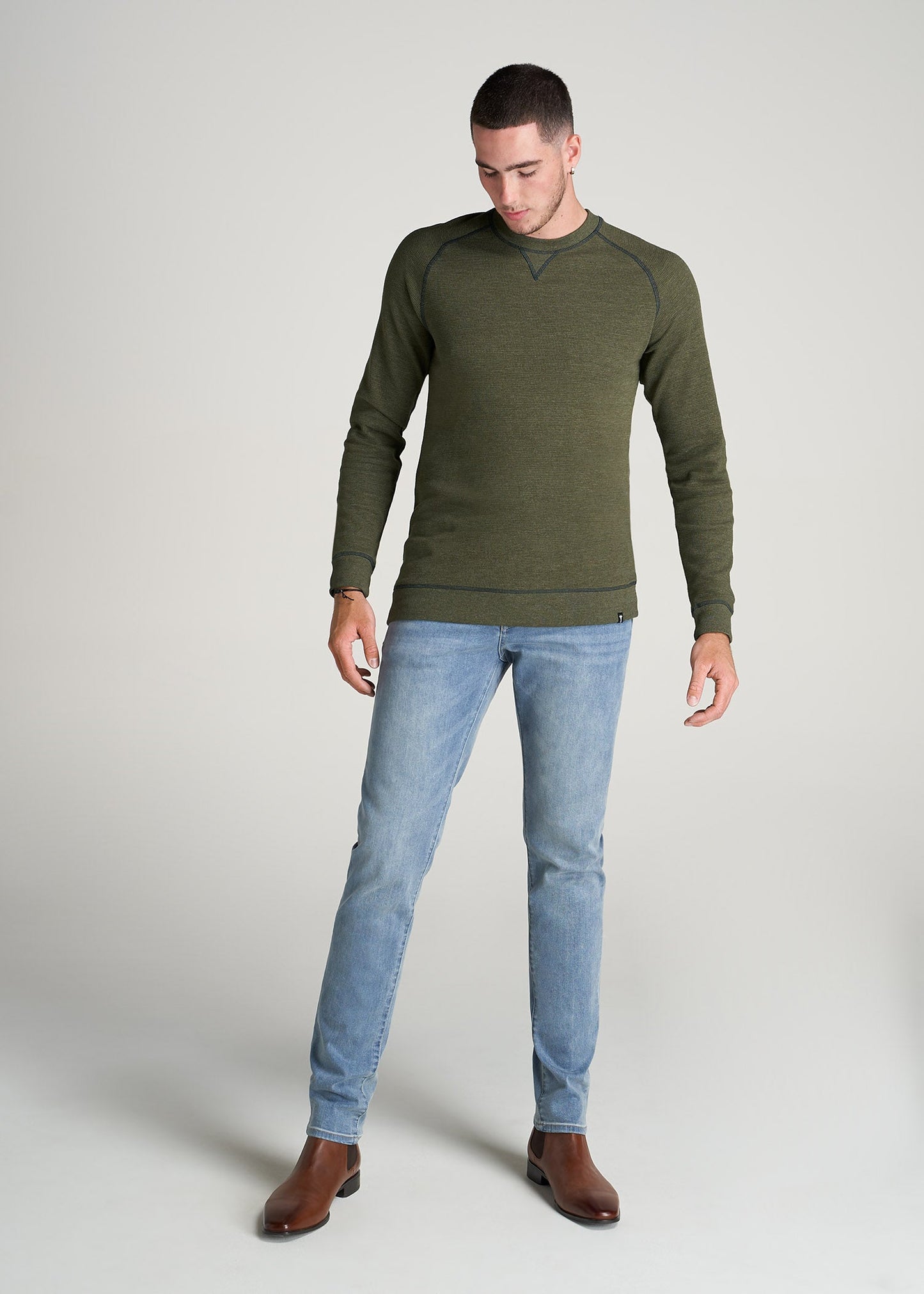 American-Tall-Men-Thermal-Raglan-LongSleeve-CamoGreenMix-full