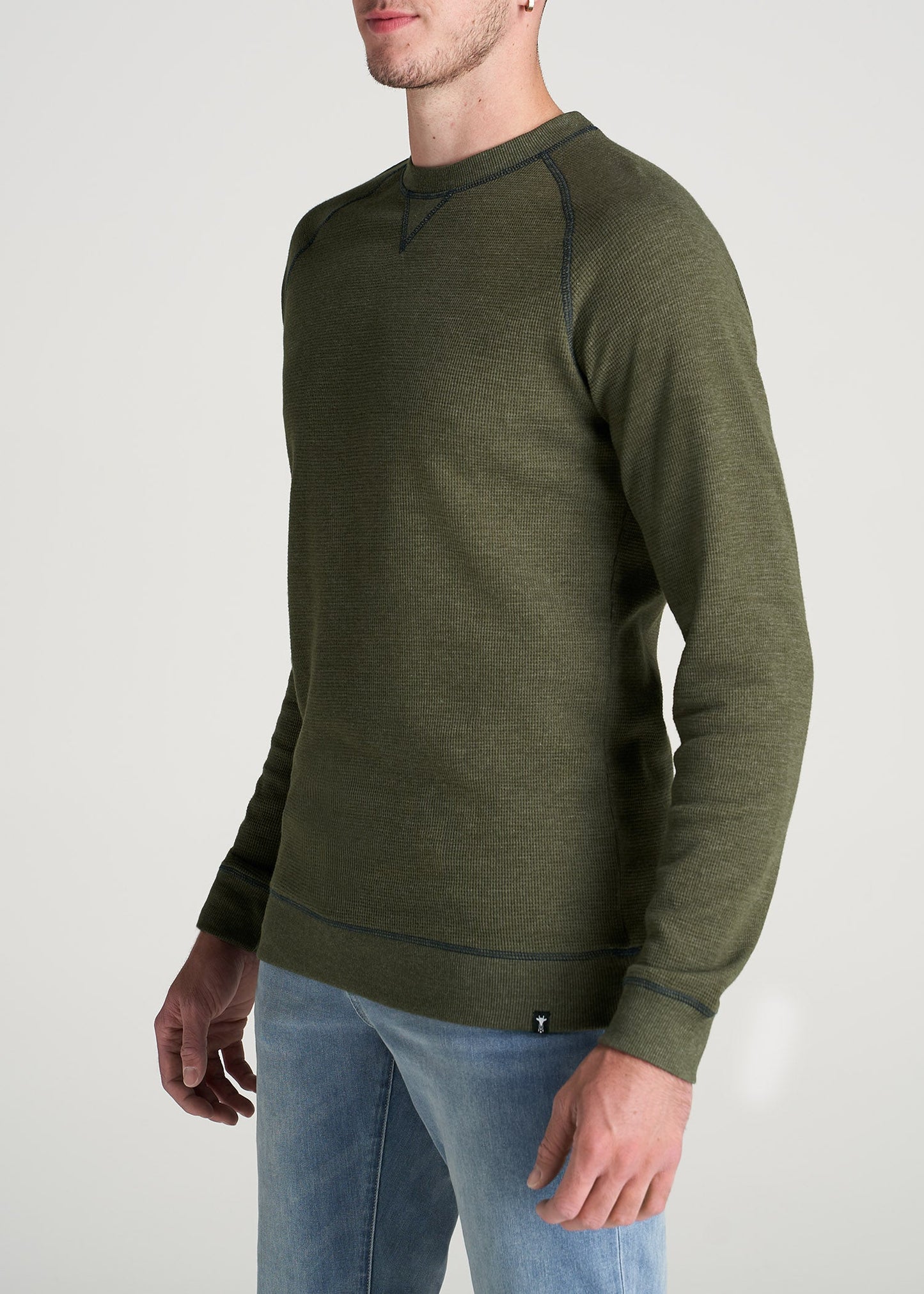 American-Tall-Men-Thermal-Raglan-LongSleeve-CamoGreenMix-side