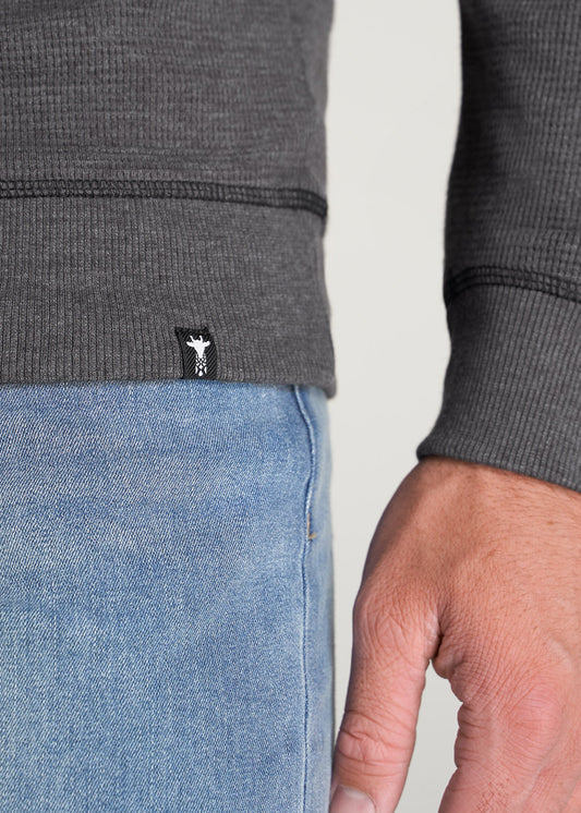 American-Tall-Men-Thermal-Raglan-LongSleeve-CharcoalMix-detail