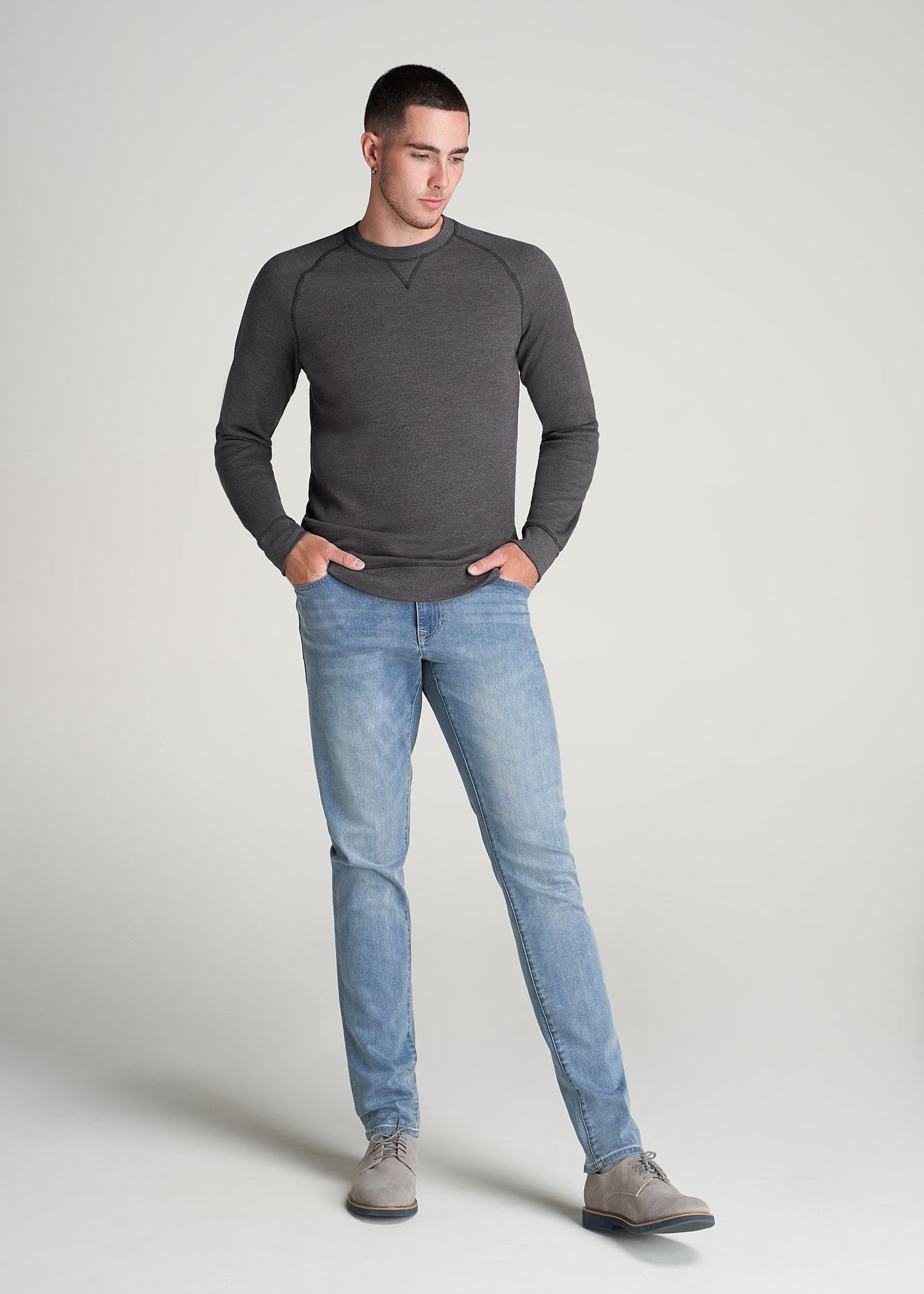 American-Tall-Men-Thermal-Raglan-LongSleeve-CharcoalMix-full