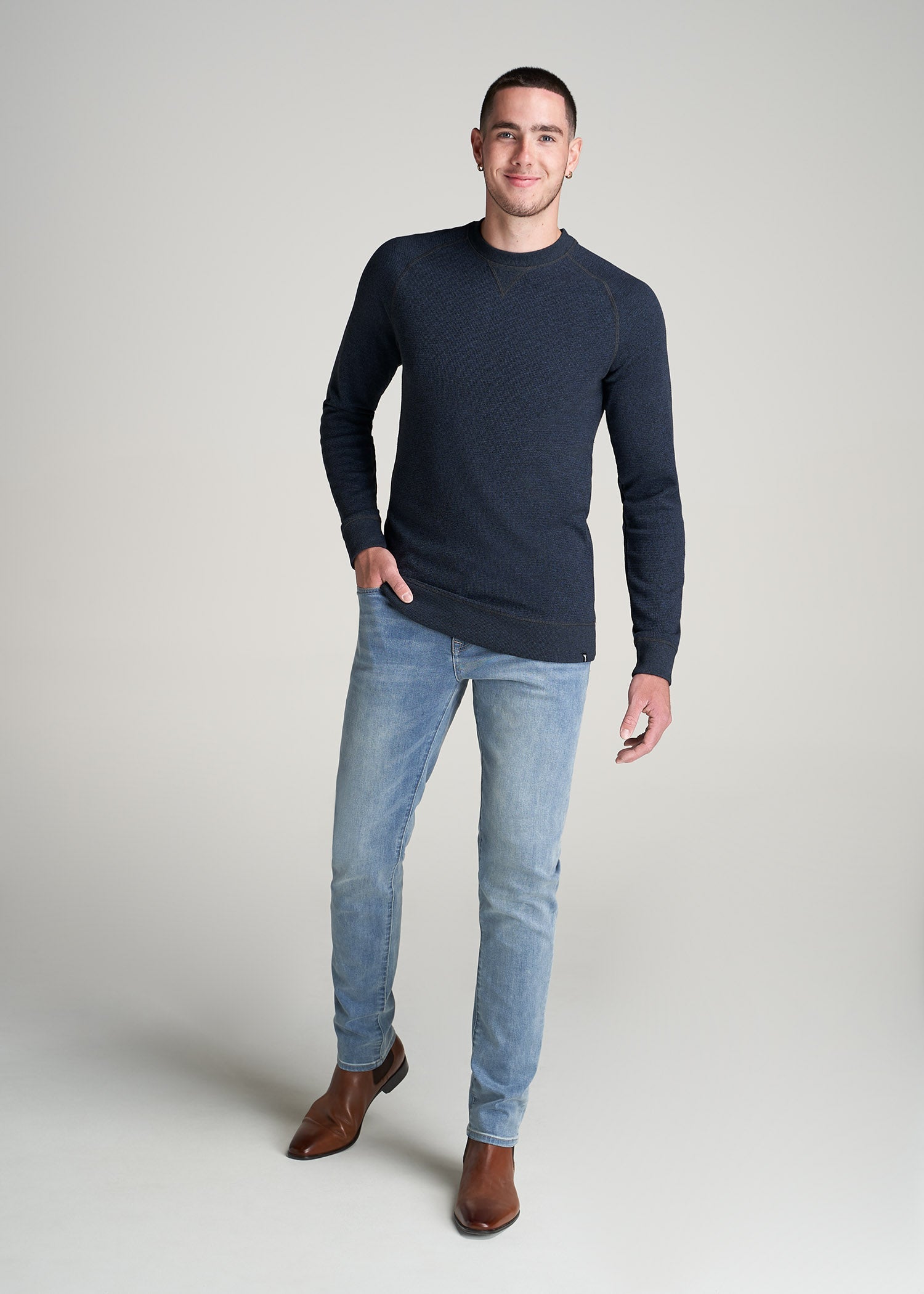 American-Tall-Men-Thermal-Raglan-LongSleeve-NavyMix-full